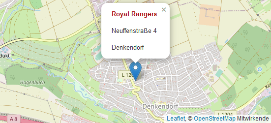 RoyalRangers Anfahrt, Neuffenstraße 4, 73770 Denkendorf